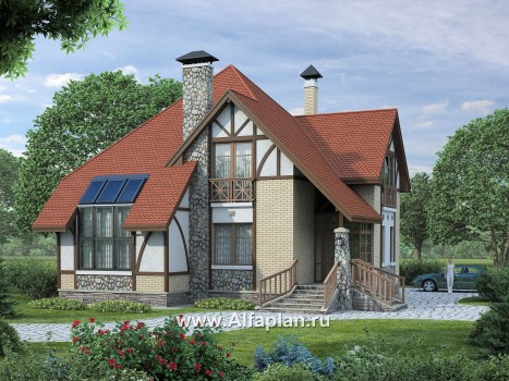 «Зонненхаус» -проект дома с мансардой,  с солнечной гостиной со вторым светом, с террасой - превью дополнительного изображения №1