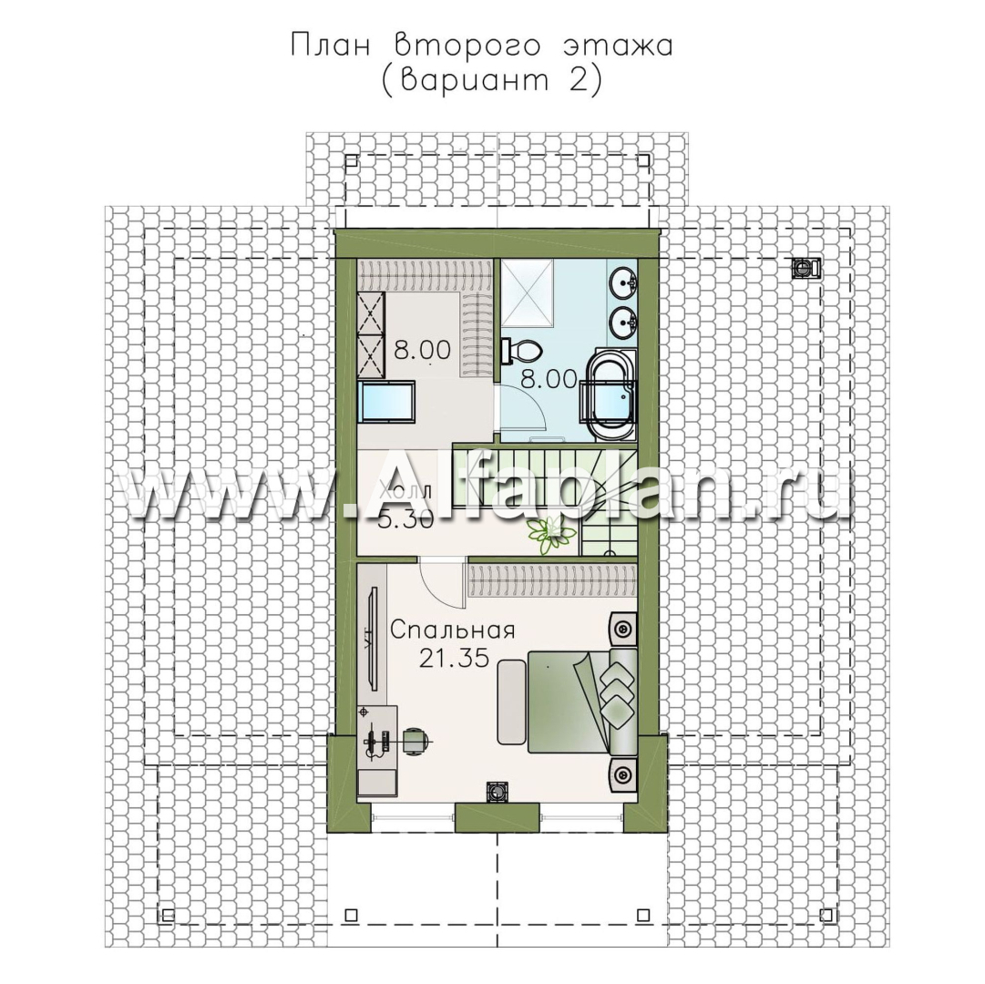 Проекты домов Альфаплан - «Моризо» - шале с четырьмя спальными комнатами - изображение плана проекта №3